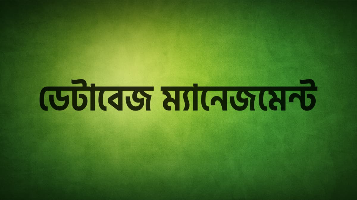 ডেটাবেজ ম্যানেজমেন্ট সিস্টেম